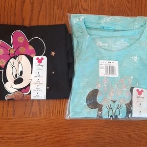 Girls size 7 and 8 Minnie mouse long sleeve/tank